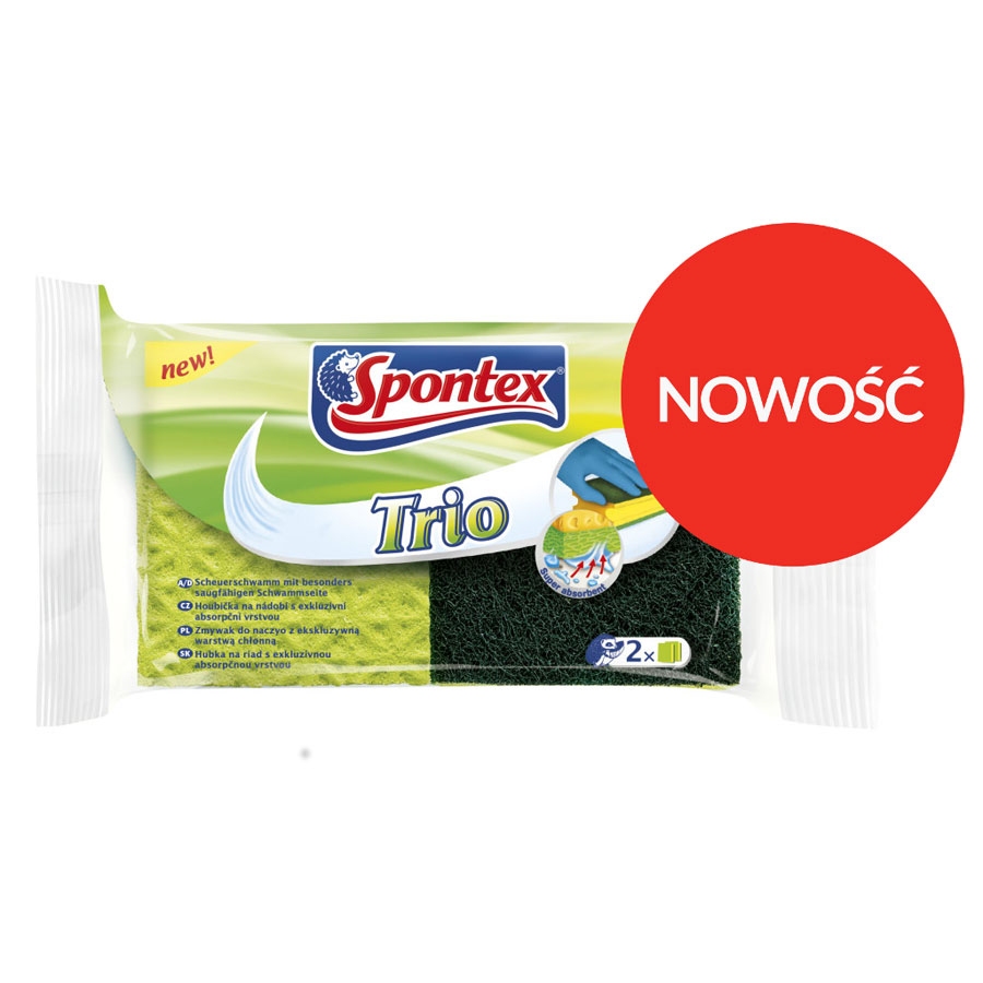 Spontex Trio Zmywak Profilowany 2szt - CzystySklep.pl