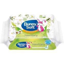 Bunny Soft papier toaletowy nawilżany Rumiankowy 60 sztuk Zajączek