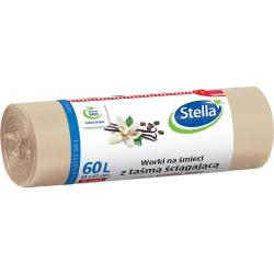 Stella worki zapachowe z taśmą ściągającą 60L/10szt. Vanilla Latte