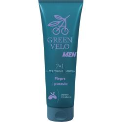 Green Velo MEN żel pod prysznic i szampon do włosów 2w1 250ml Pieprz/Paczula