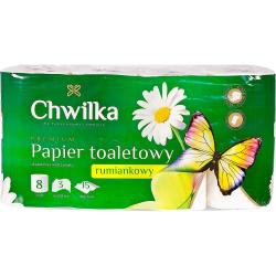 Chwilka papier toaletowy 3-war. 8 rolek rumiankowy