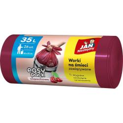 Jan niezbędny worki HD Easy Pack 35L/26szt. wiśniowe