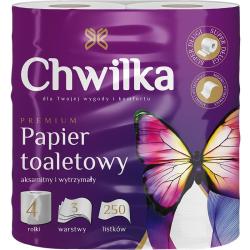 Chwilka papier toaletowy 3-war. 4 rolki 25m biały