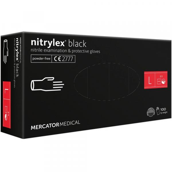 Nitrylex rękawice nitrylowe L 100 sztuk czarne
