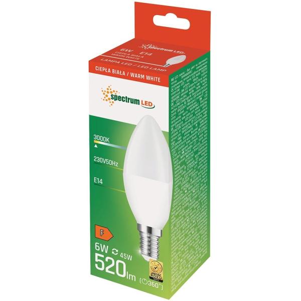 Spectrum LED żarówka E14 6W ciepła biała