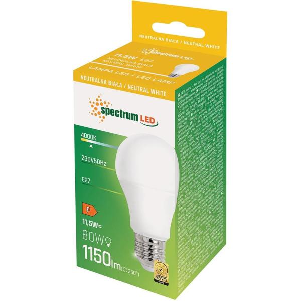 Spectrum LED GLS żarówka E27 11.5W biała