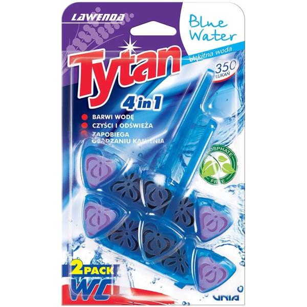 Tytan 4in1 kostka do WC barwiąca 2x40g Violet Water
