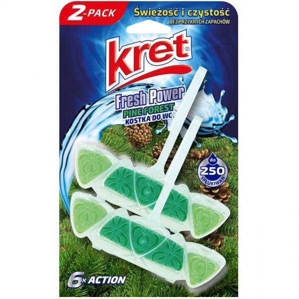 Kret Fresh Power kostka do WC Pine Forest 40g 2 sztuki
