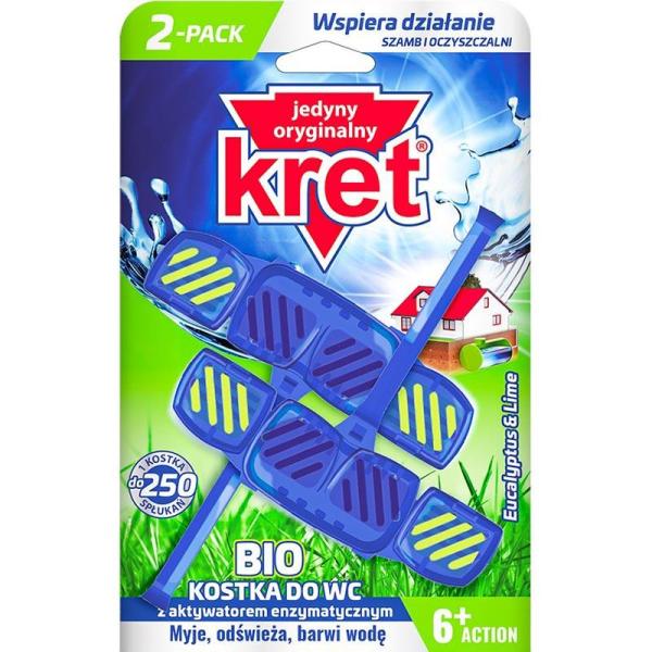 Kret Bio kostka do WC dwubarwna 2x40g
