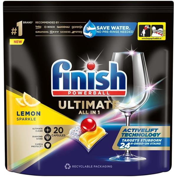 Finish Ultimate tabletki do zmywarek 20 sztuk Lemon
