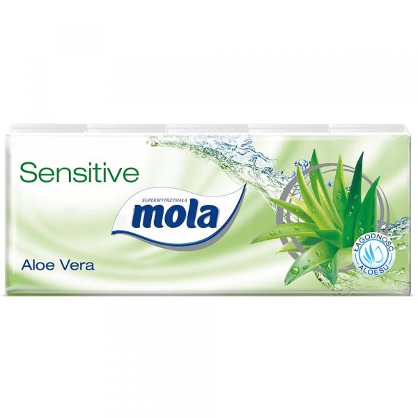 Mola chusteczki aloes 10x10szt. 3 warstwowe