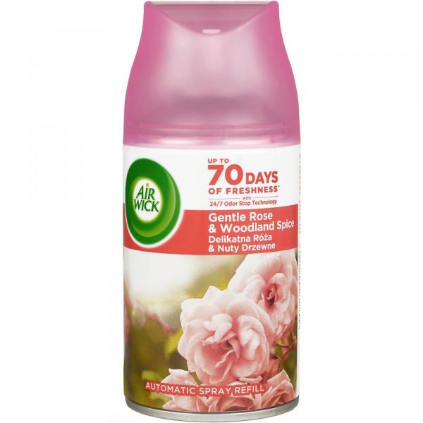 Air Wick Freshmatic automatyczny odświeżacz powietrza 250ml Róża & Nuty Drzewne zapas