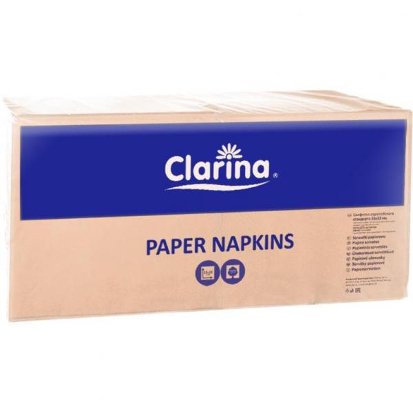 Clarina serwetki 2-warstwowe 33x33cm 250 sztuk Szampańskie
