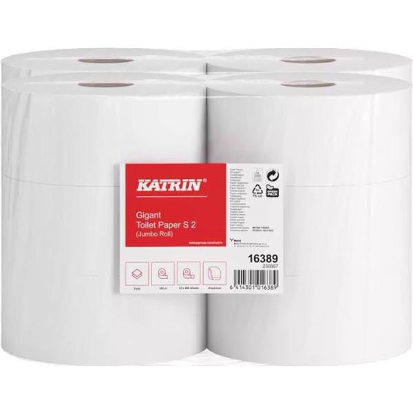 Katrin Classic 16389 Jumbo papier toaletowy biały 2-warstwowy, 100m, 12 sztuk