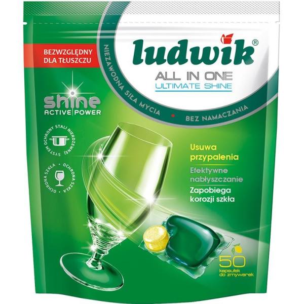 Ludwik All In One Ultimate Shine kapsułki do zmywarek 50 sztuk 