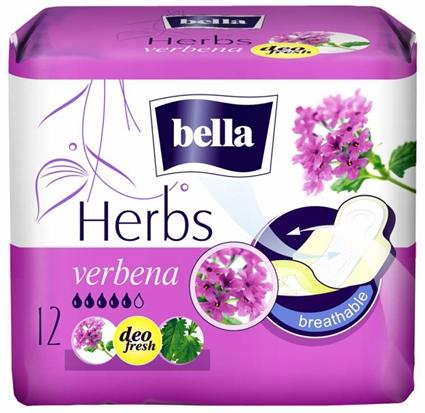 Bella Herbs podpaski higieniczne ze skrzydełkami 12 szt. Kwiat Werbeny