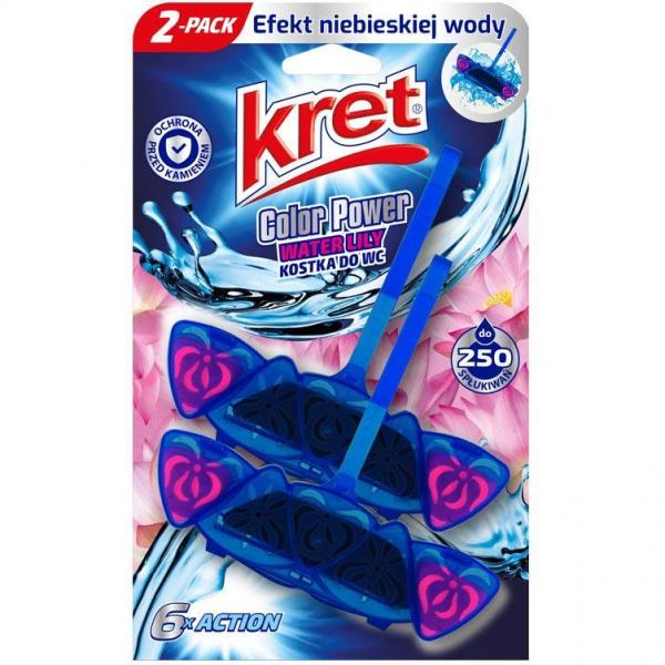 Kret kostka do WC Water Lily 40g 2 sztuki (barwiąca)
