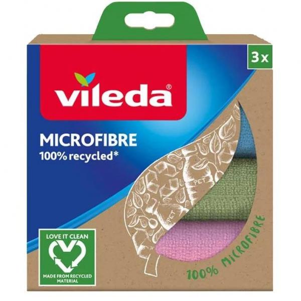 Vileda Microfibre Recycled ściereczka uniwersalna 3 sztuki
