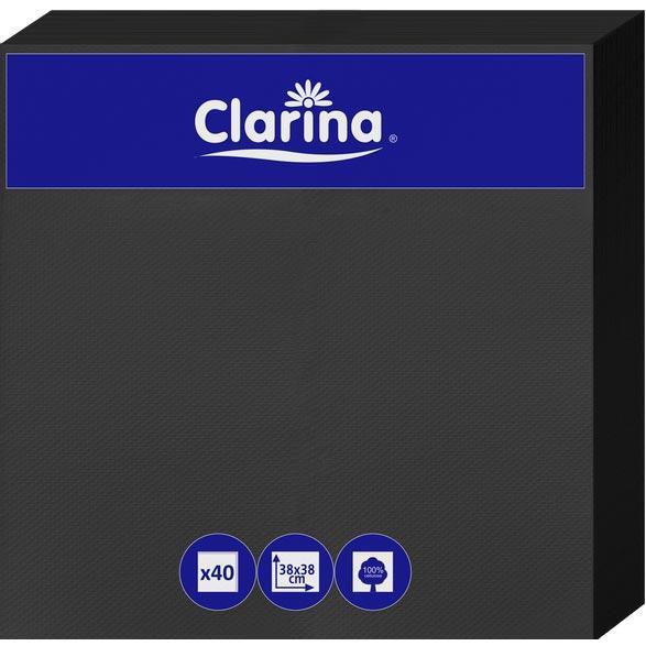 Clarina serwetki 38x38 40 sztuk Czarne
