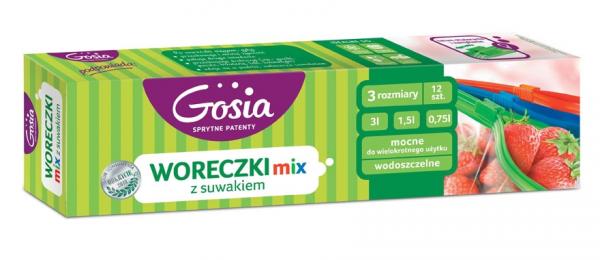 Gosia woreczki z suwakiem MIX 12szt