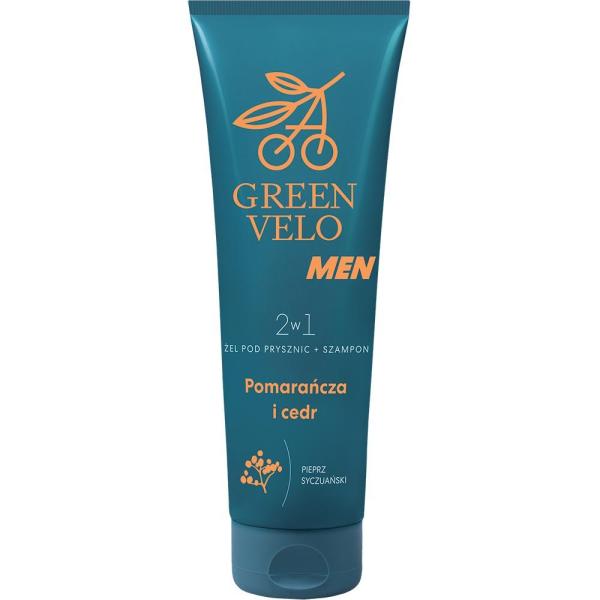 Green Velo Men żel/szampon 2w1 250ml Pomarańcz i Cedr
