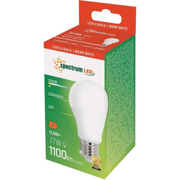 Spectrum LED żarówka E27 11,5W ciepła biała