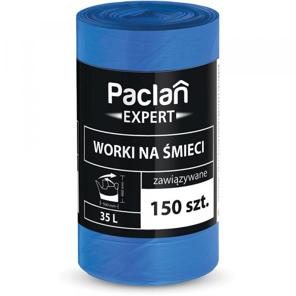 Paclan worki z uszami Expert 35L/150szt. Niebieskie
