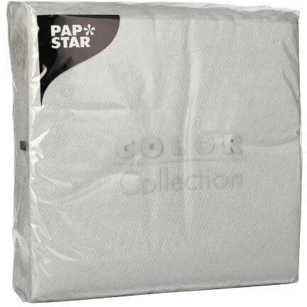 Papstar Color Collection serwetki 1-warstwowe 33x33cm 100szt. jasnoszare