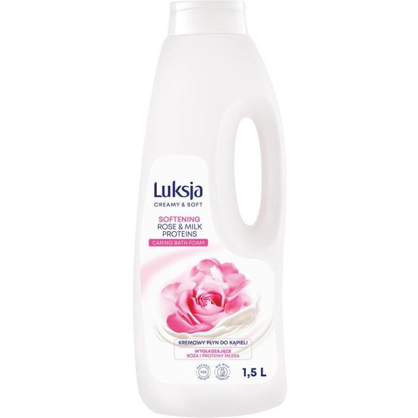 Luksja płyn do kąpieli Softening 1,5L Róża i Proteiny Mleka
