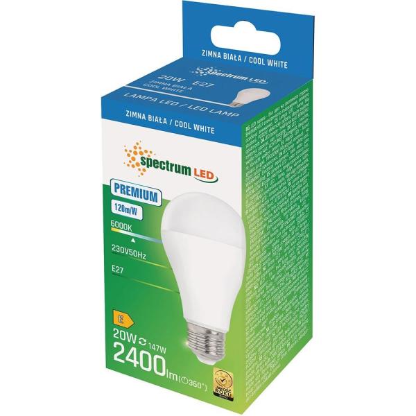 Spectrum LED żarówka GLS 20W E27 zimna biała