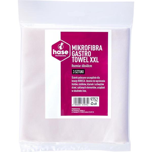 Hase ściereczki z mikrofibry Gastro Towel XXL 9752 3szt. 60x40cm 