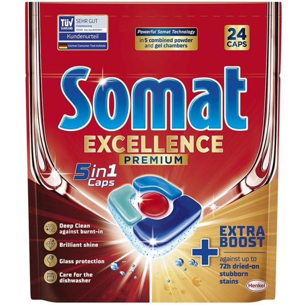 Somat kapsułki do zmywarek Excellence 4in1 24 sztuki
