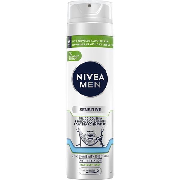 Nivea Men Sensitive żel do golenia 3-dniowego zarostu 200ml
