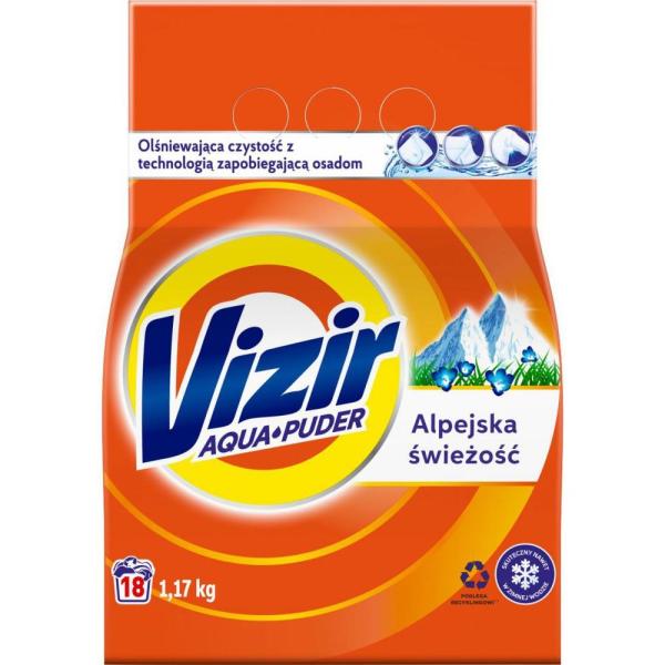 Vizir proszek do prania 1,17kg do białego Alpine Fresh (18 prań)