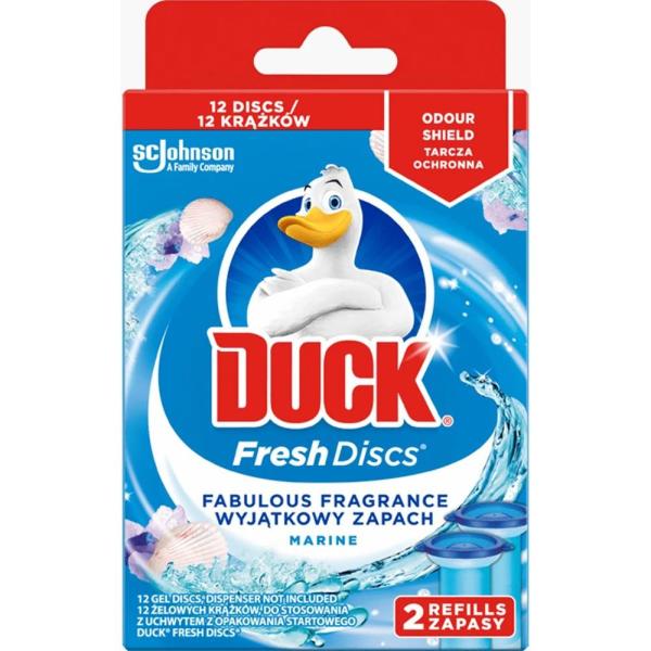 Duck Duo Fresh Discs żelowy krążek do WC Marine zapas 2szt.
