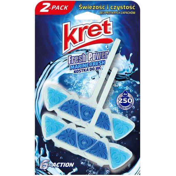 Kret Fresh Power kostka do WC Marine Fresh 40g 2 sztuki
