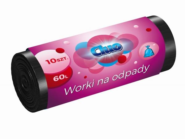 Cluo worki na śmieci 60l 10 szt. ldpe