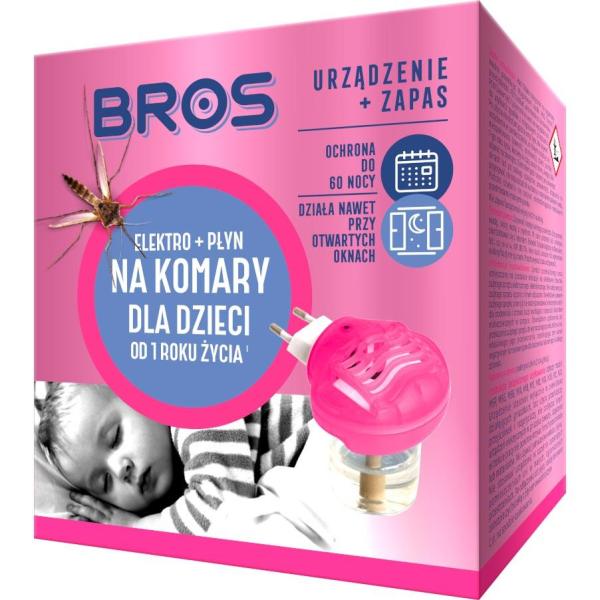 Bros elektro urządzenie + płyn na komary sensitive