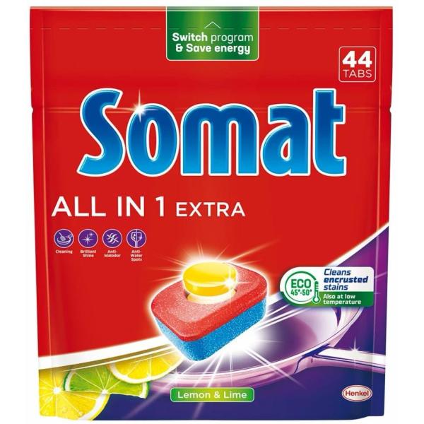 Somat All In 1 Extra tabletki do zmywarek 44 sztuki Lemon
