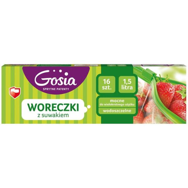 Gosia woreczki z suwakiem 1,5L 16szt