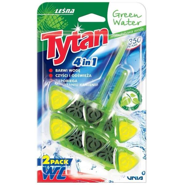 Tytan 4in1 kostka do WC barwiąca 2x40g Leśna
