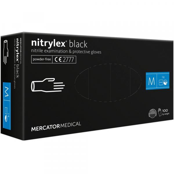 Nitrylex rękawice nitrylowe M 100 sztuk czarne
