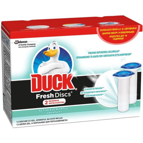 Duck Fresh Discs Duo żelowy krążek zapas 12 sztuk Eucalyptus 