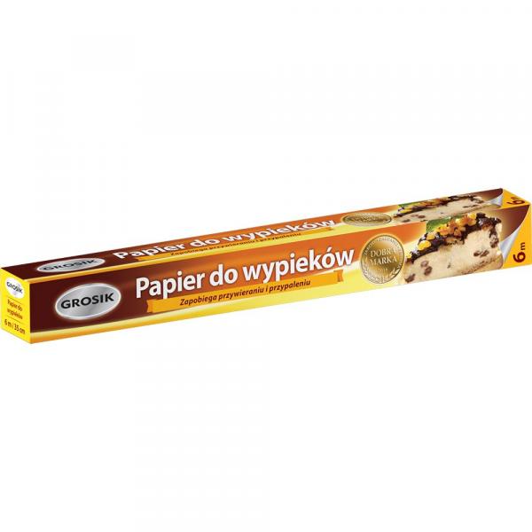 Grosik papier do pieczenia brązowy 6m