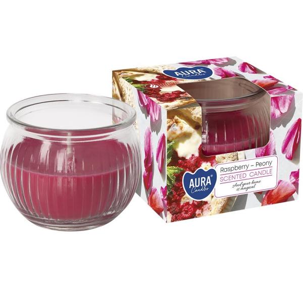 Bispol Aura świeca zapachowa sn69-372 Raspberry-Peony
