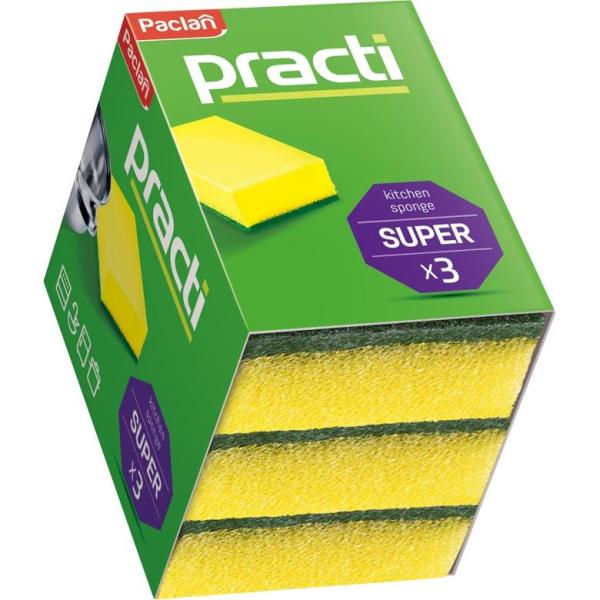 Paclan zmywaki kuchenne Practi Super 3 sztuki
