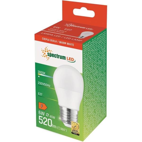 Spectrum LED żarówka E27 6W kulka