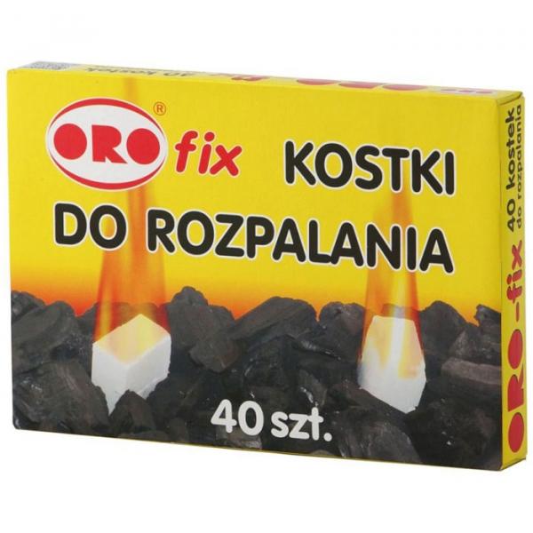 ORO kostki do rozpalania grilla, kominka, pieca 40szt