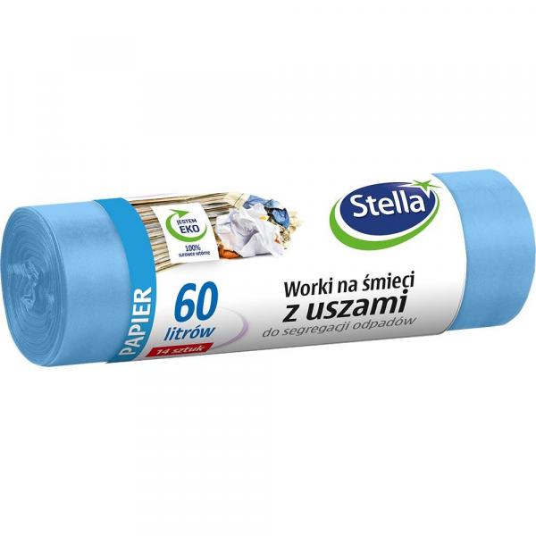 Stella worki do segregacji z uszami 60L/14szt. Papier
