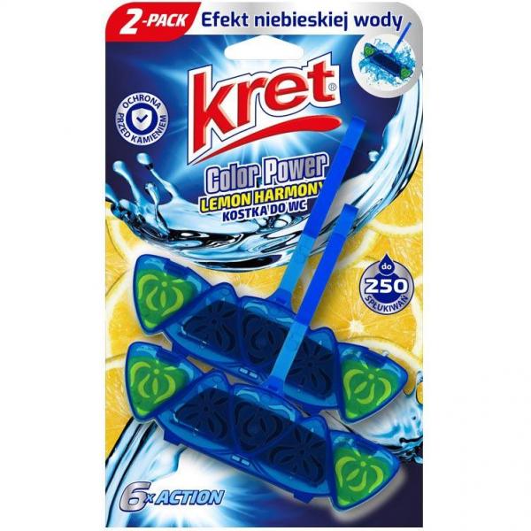 Kret kostka do WC Lemon Harmony 40g 2 sztuki (barwiąca)
